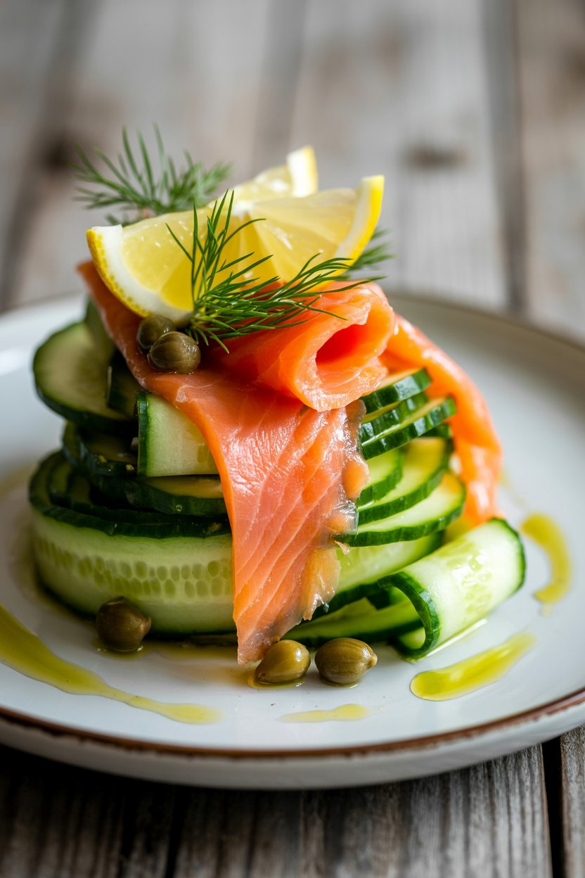 Cucumber-Dill Smoked Salmon Salad