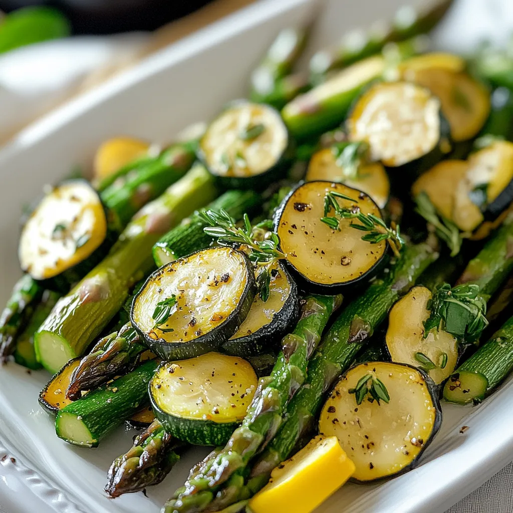 Herb-Roasted Zucchini and Asparagus