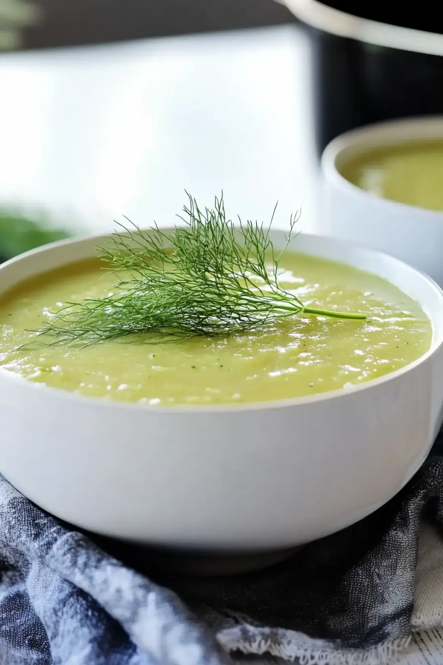 Herbed Zucchini and Fennel Soup with Coconut Milk