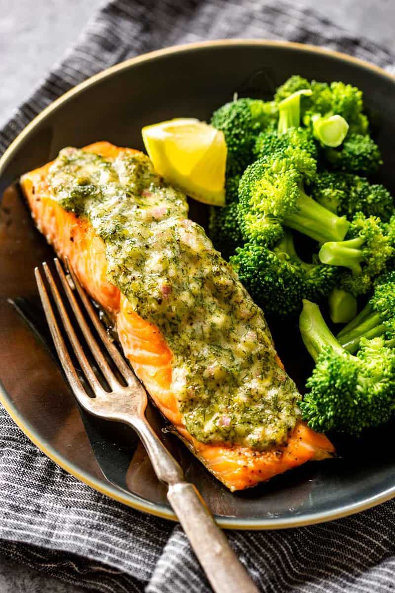 Sautéed Salmon with Lemon-Dill Veggies