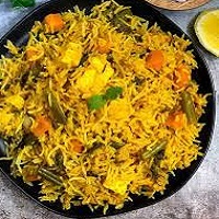 Saffron-Infused Vegetable Biryani with Yogurt