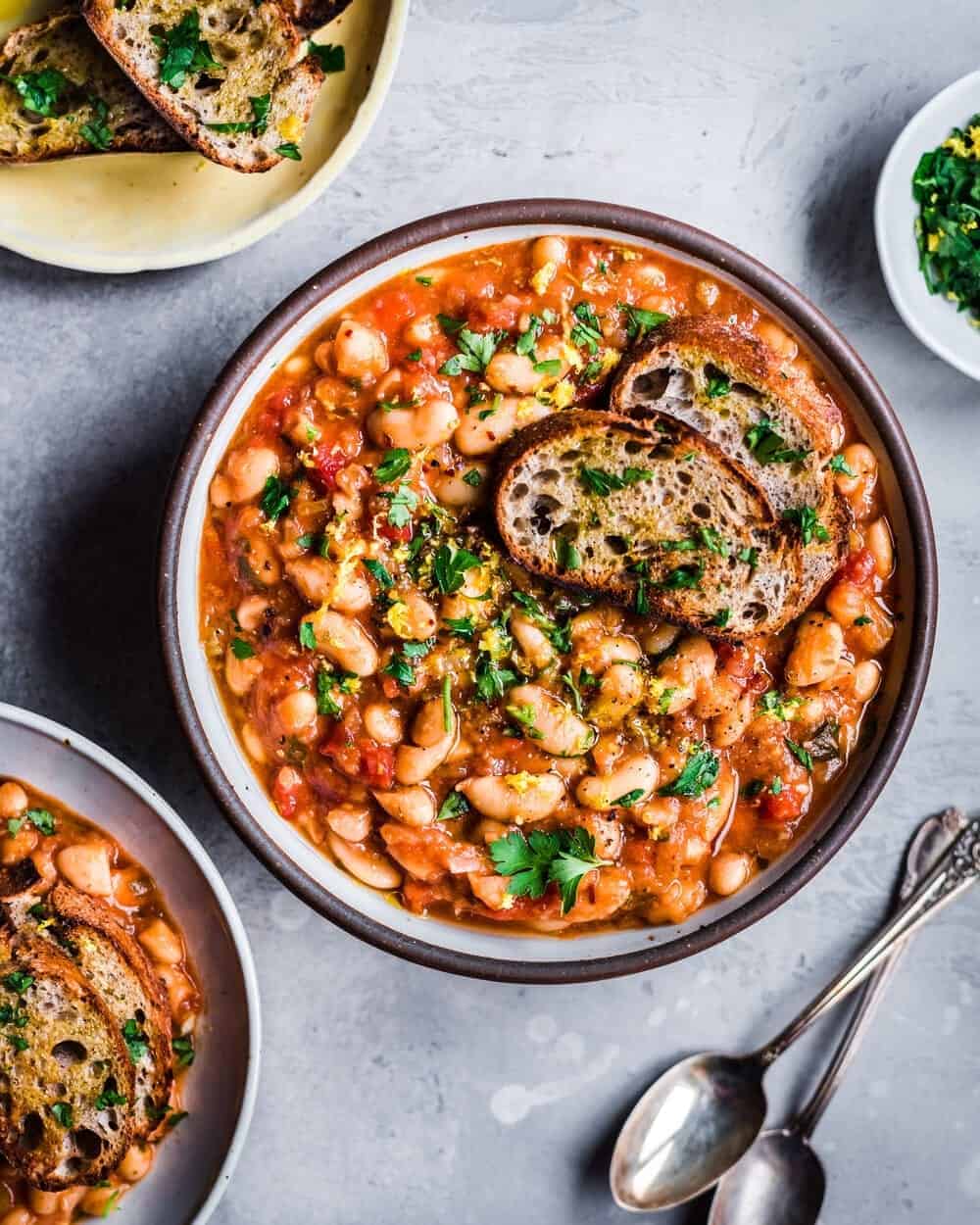 One-Pot Roasted Vegetable and White Bean Stew