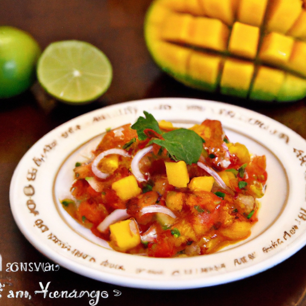 Sour Cream and Mango Salsa with Lime Zest