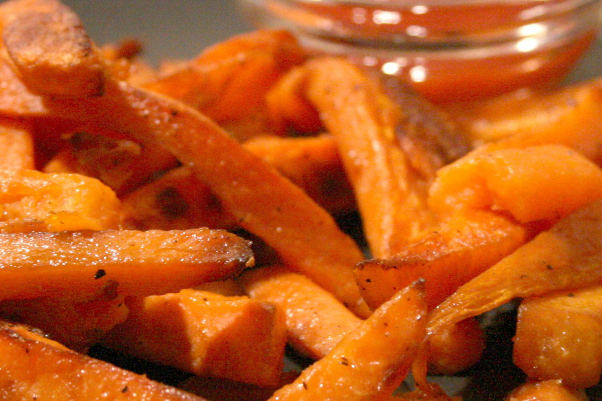 Tablet-Sized Sweet Potato Fries
