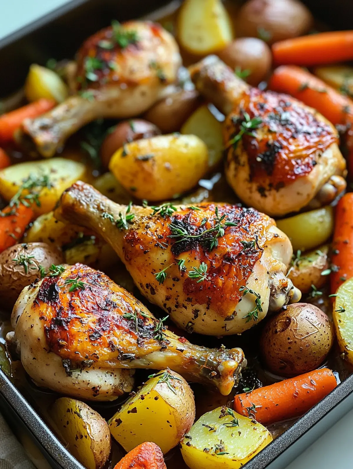 Sheet Pan Herb-Roasted Chicken with Potatoes and Carrots