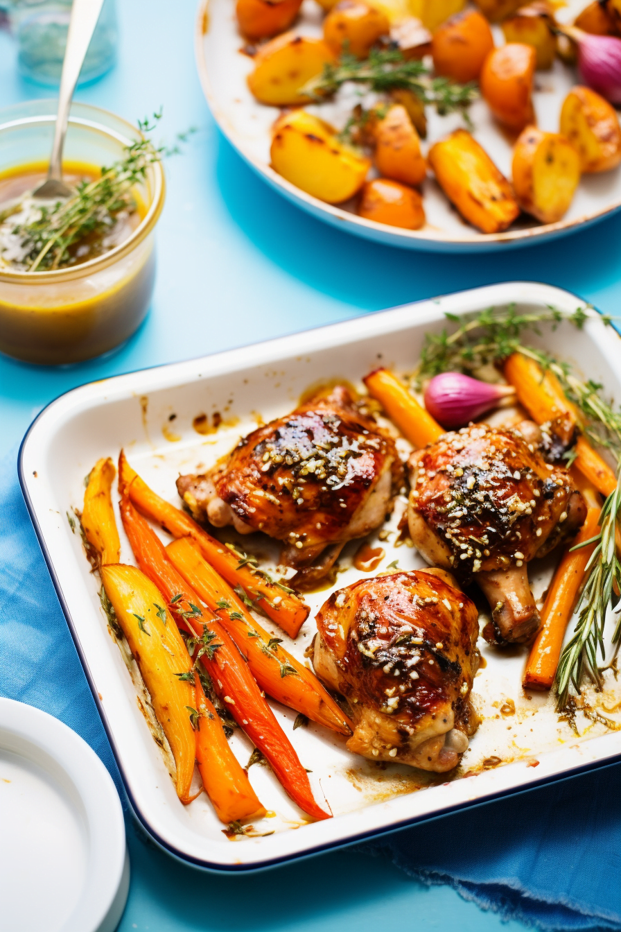 Rosemary-Roasted Chicken Thighs with Carrots and Parsnips
