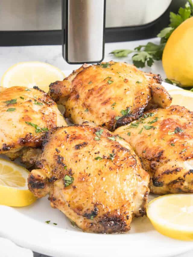 Air Fryer Lemon-Thyme Chicken Thighs