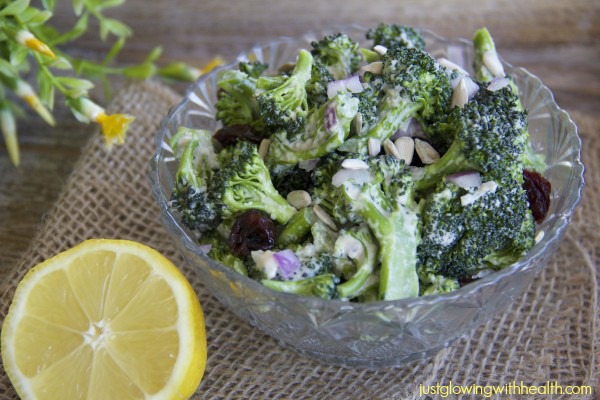 Herbed Broccoli Salad with Lemon-Tahini Dressing