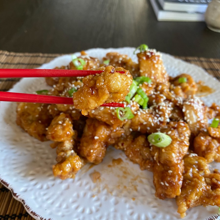 Crispy Ginger-Soy Chicken with Snap Peas