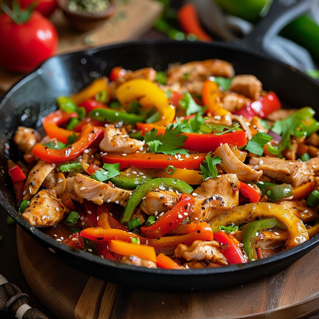 Spiced Turkey and Vegetable Skillet with Bell Peppers