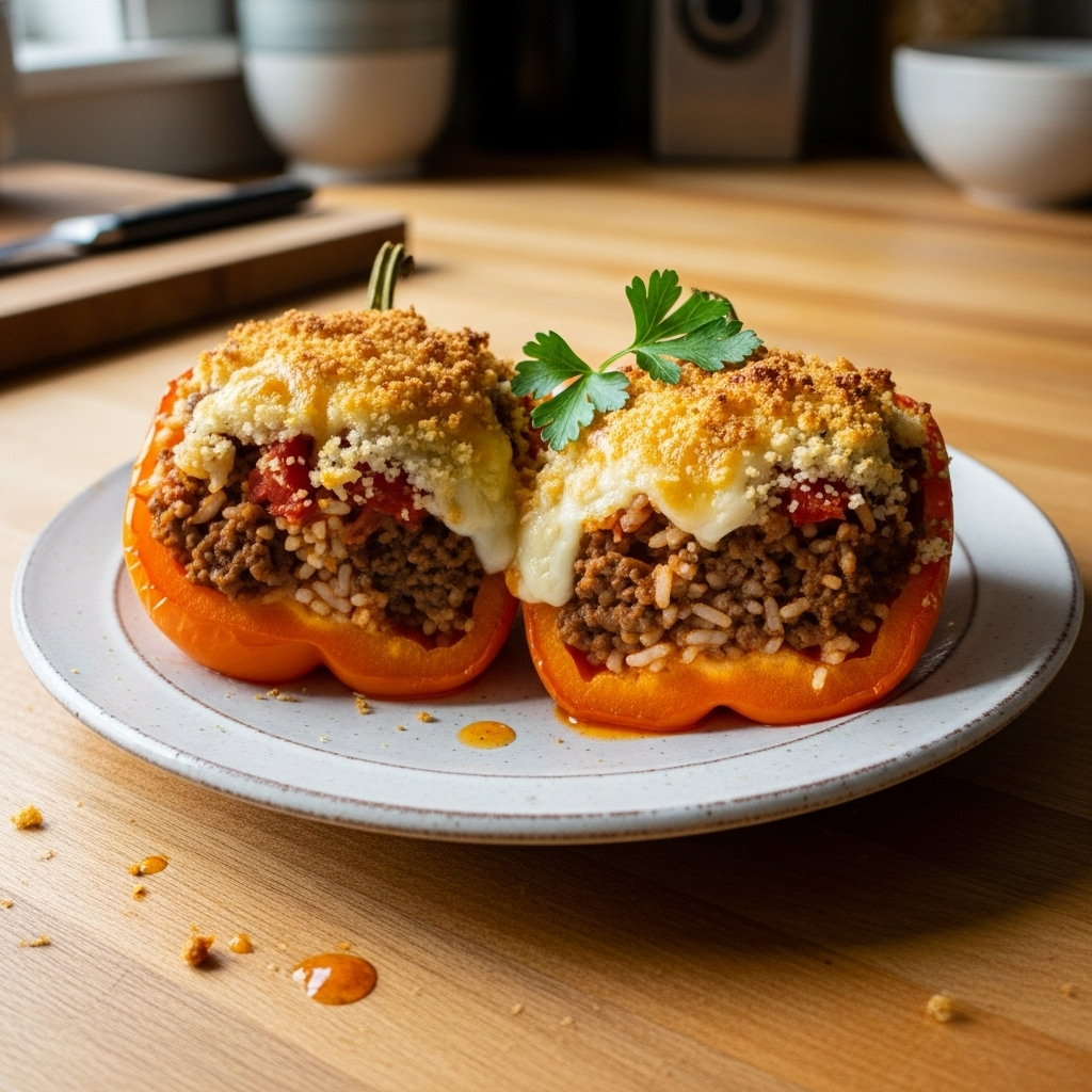 Smoked Gouda-Stuffed Bell Peppers
