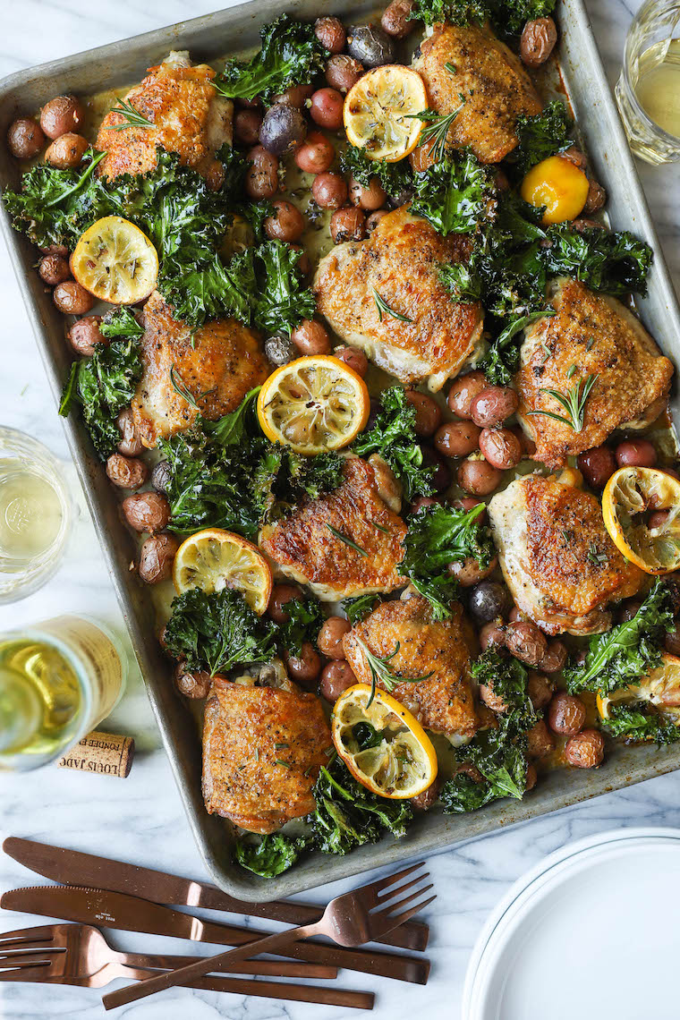Aperol-Glazed Chicken Thighs with Lemon and Rosemary