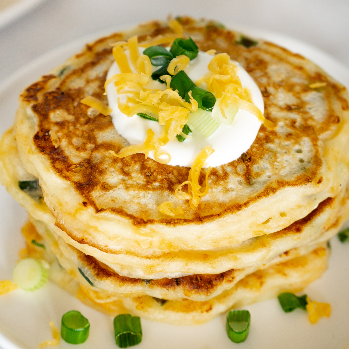 Wild Onion Fermented Cheese Pancakes
