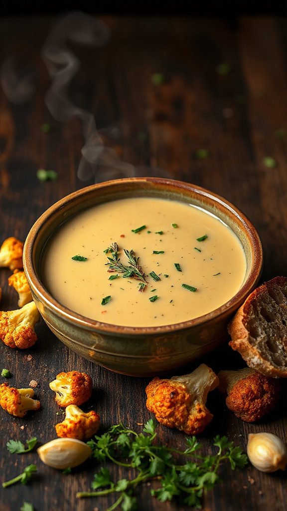 Herb-Infused Roasted Vegetable Soup with Lemon Zest