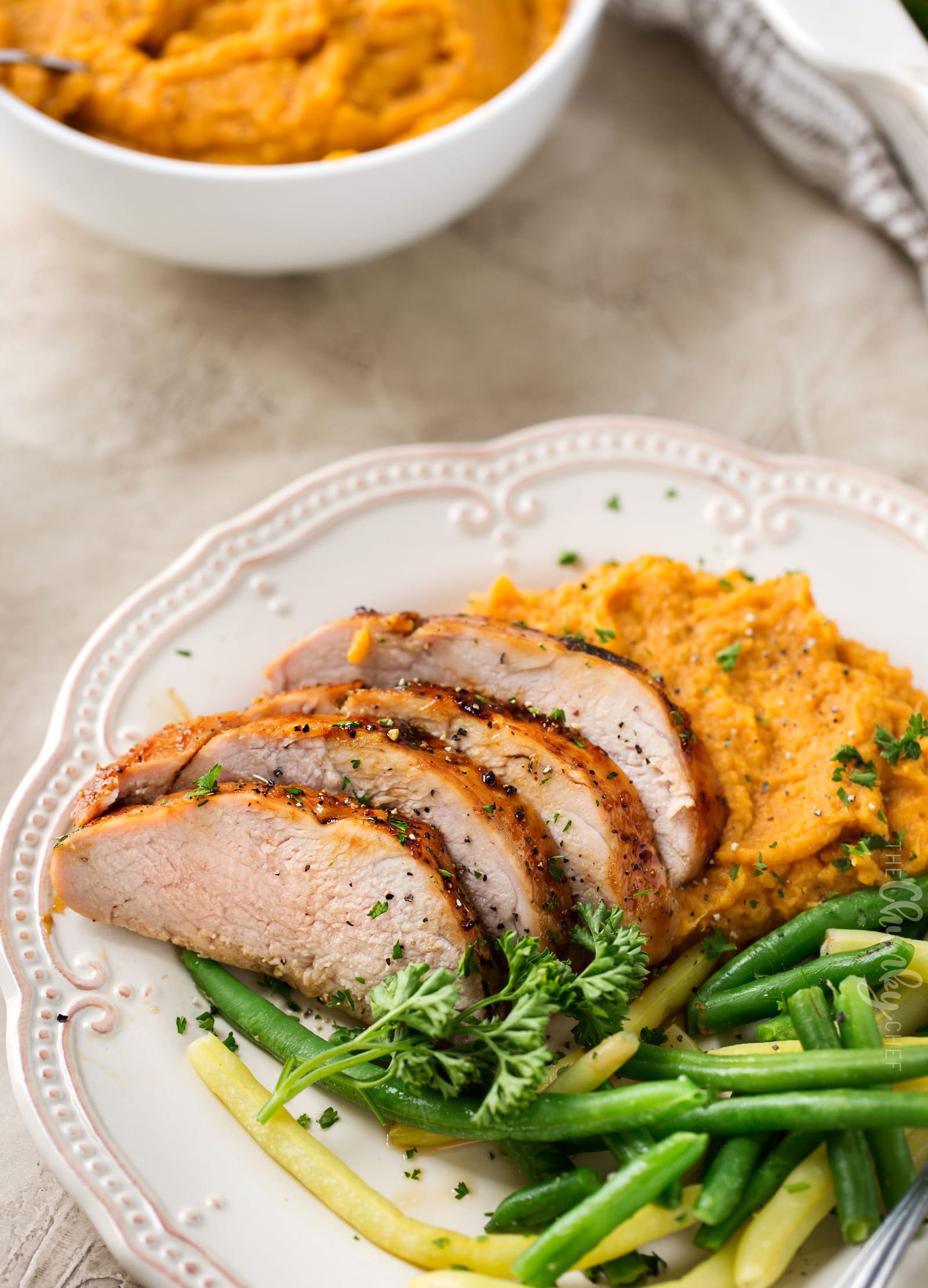 Honey-Ginger Glazed Pork Tenderloin with Roasted Vegetables
