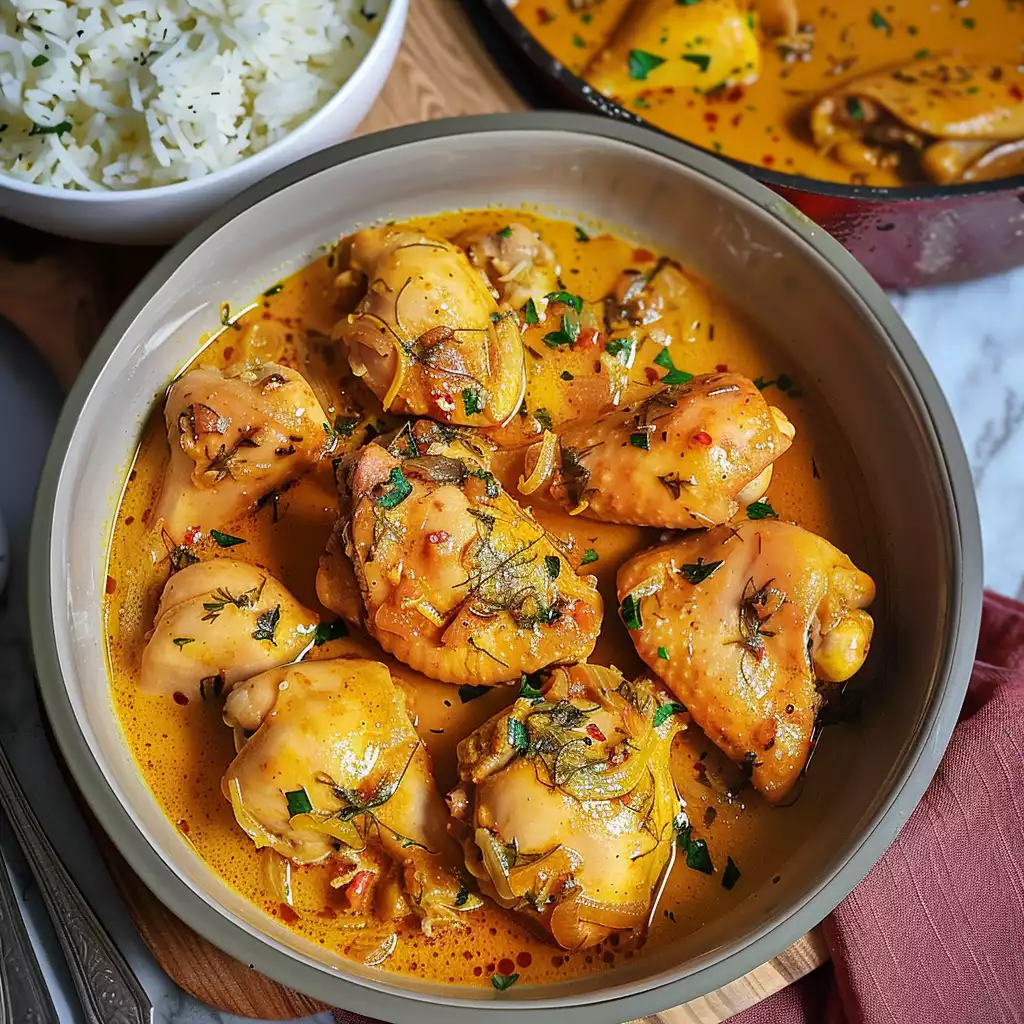 Creamy Saffron Chicken with Almonds