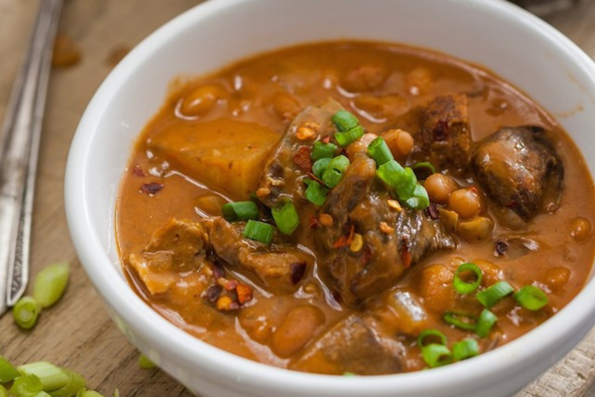 Slow-Cooked Beef and Bean Stew with Smoked Paprika