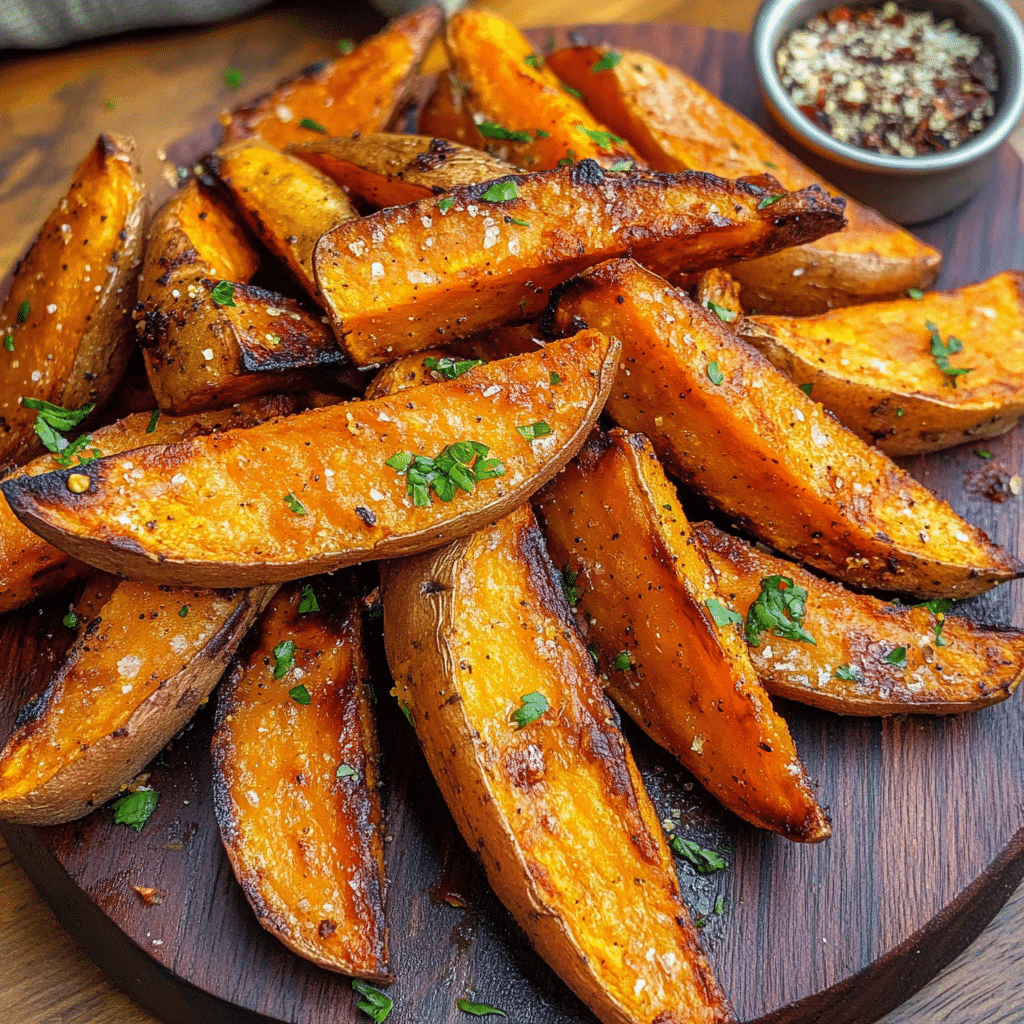 Air-Fried Sweet Potato Wedges with Rosemary and Thyme