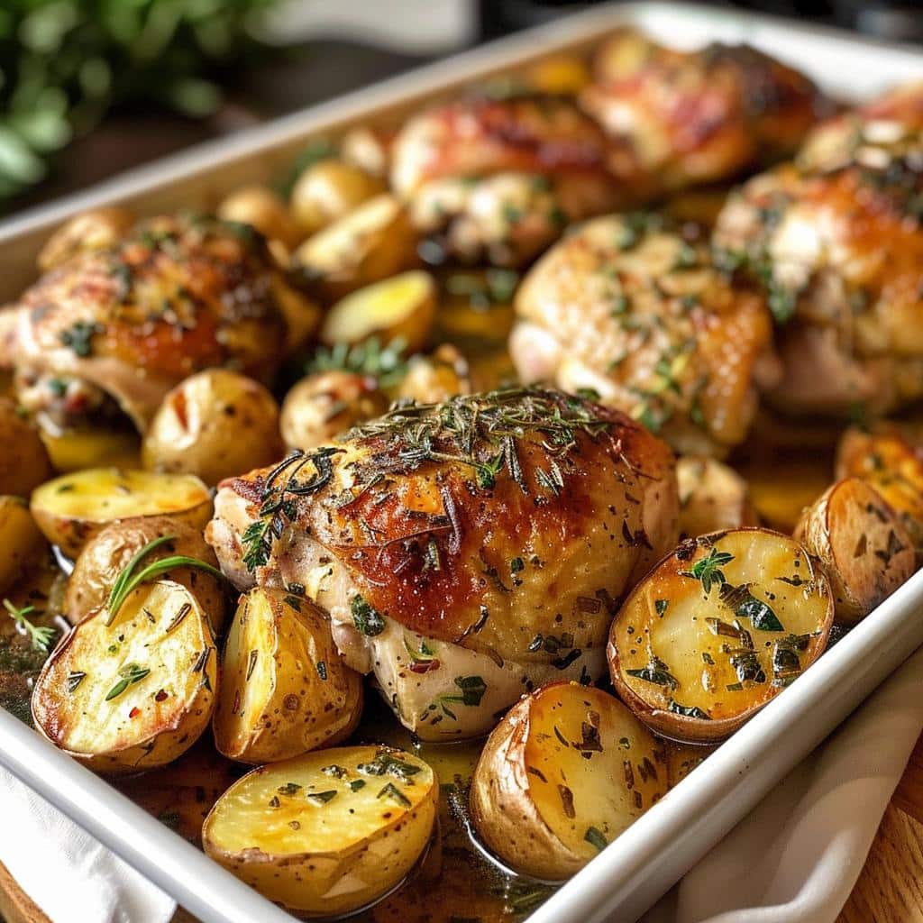 Provençal Herb Chicken with Roasted Potatoes