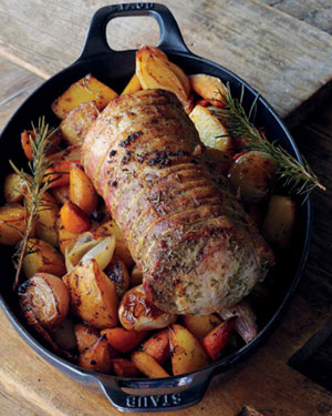 Rosemary-Roasted Pork Loin with Carrots and Parsnips