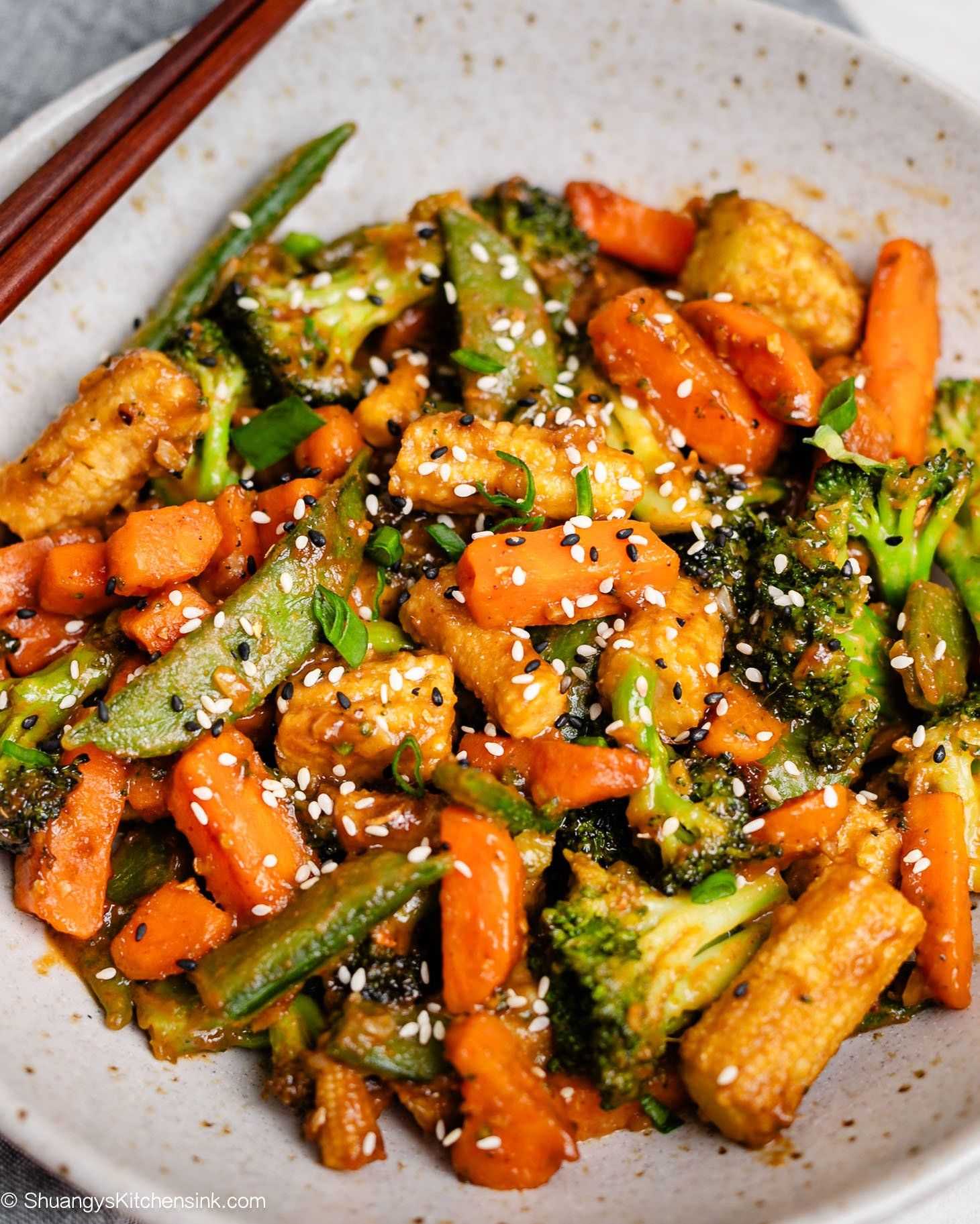 Spicy Peanut Stir-Fry with Mixed Vegetables