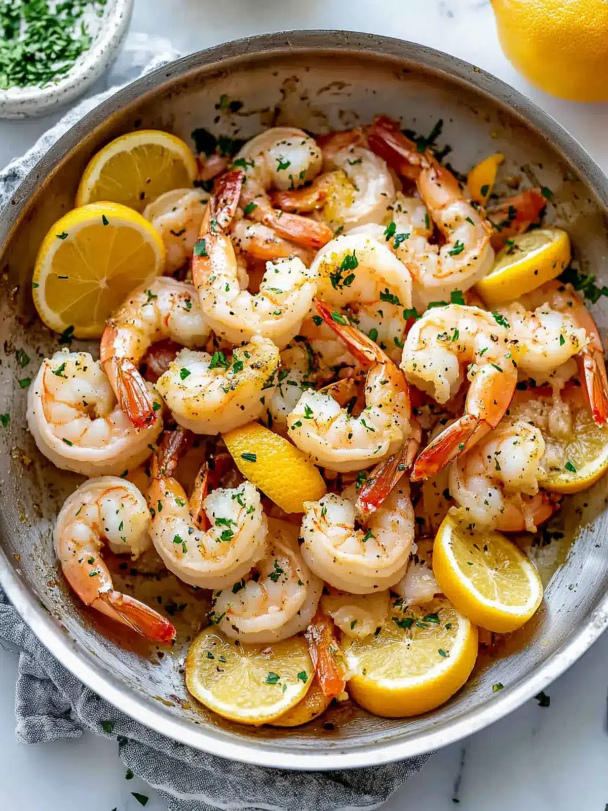 Pan-Seared Shrimp with Aperol and Orange Zest