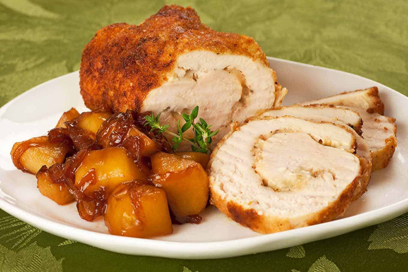 Caramelized Onion and Gruyère Stuffed Chicken Breast