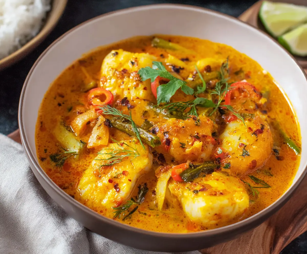 Coconut-Curry Fish Stew with Plantains