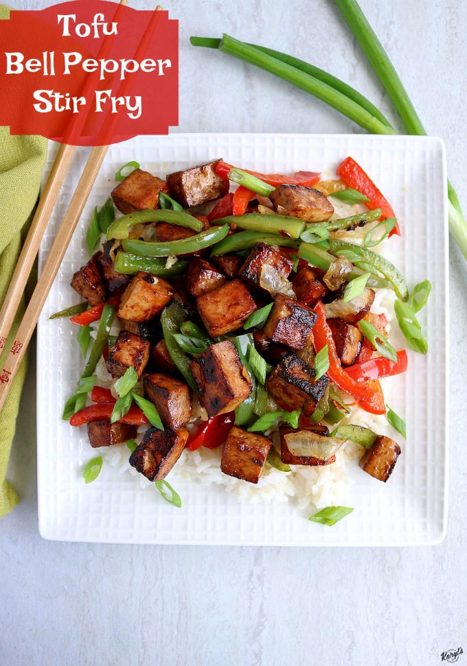 Stir-Fried Tofu with Bell Peppers and Ginger