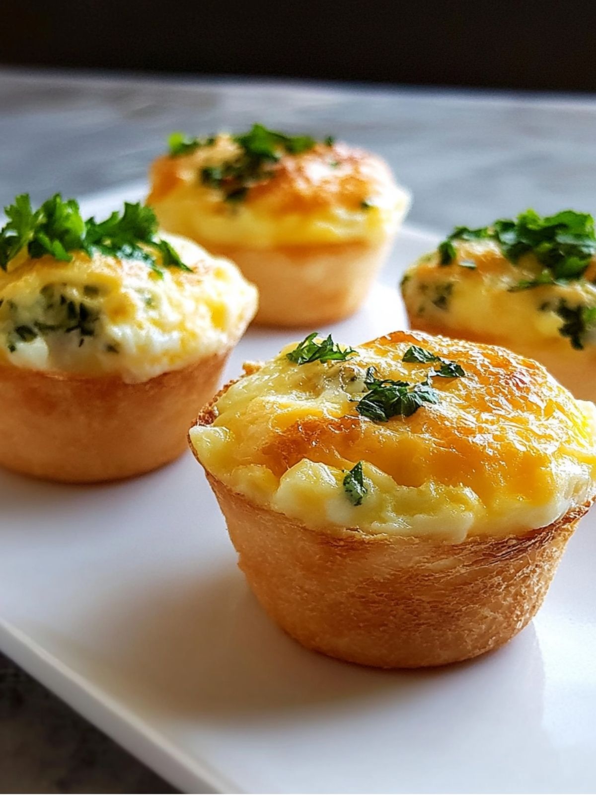 Sage-Infused Egg Cups with Chive Cream
