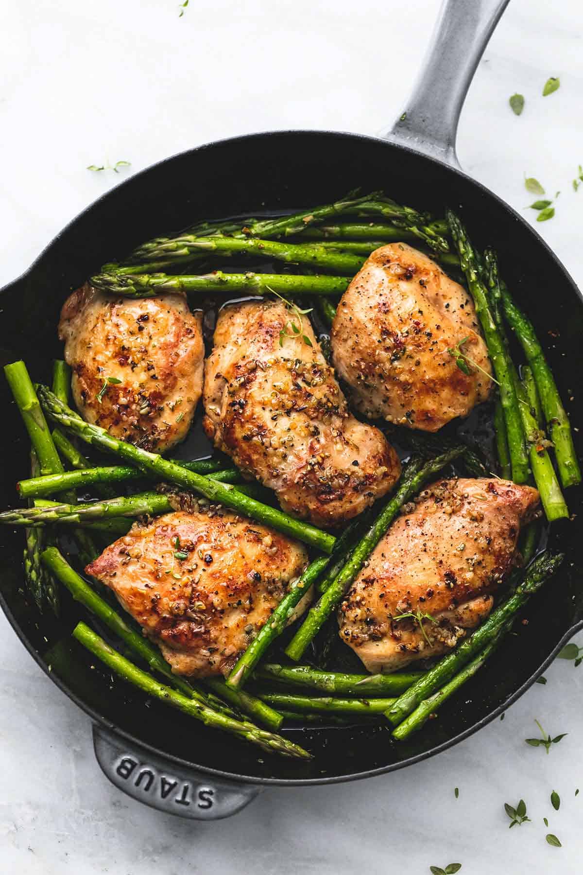 Balsamic-Infused Chicken Thighs with Roasted Asparagus