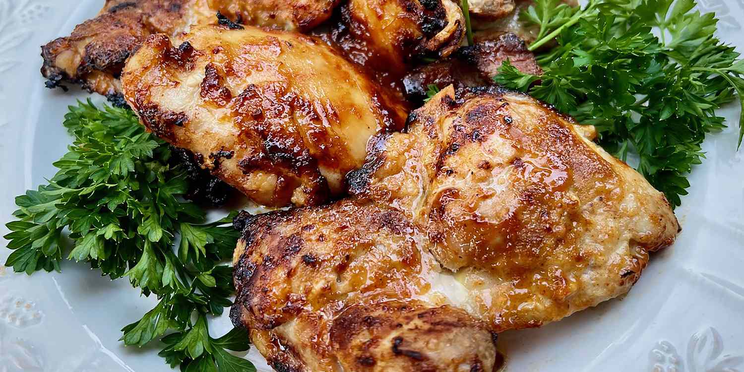 Honey-Mustard Chicken Thighs with Green Beans