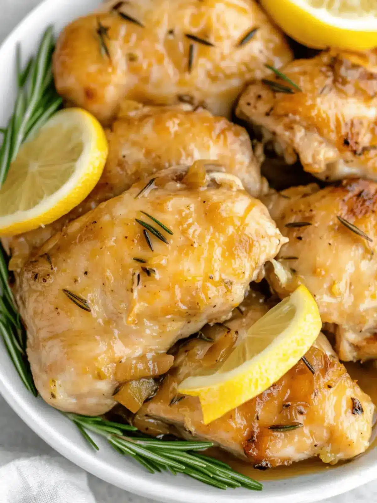 Rosemary-Glazed Chicken Thighs with Lemon