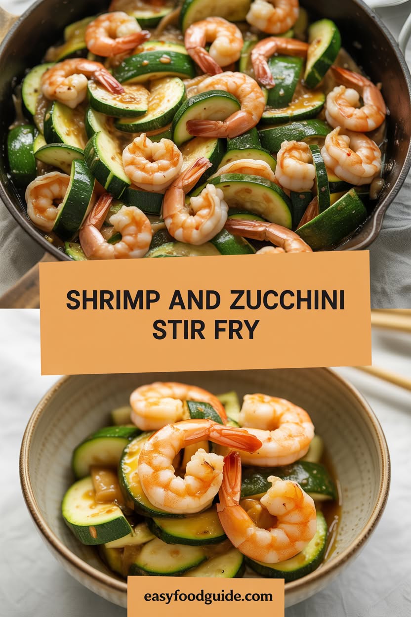 Shrimp and Zucchini Stir-Fry with Garlic