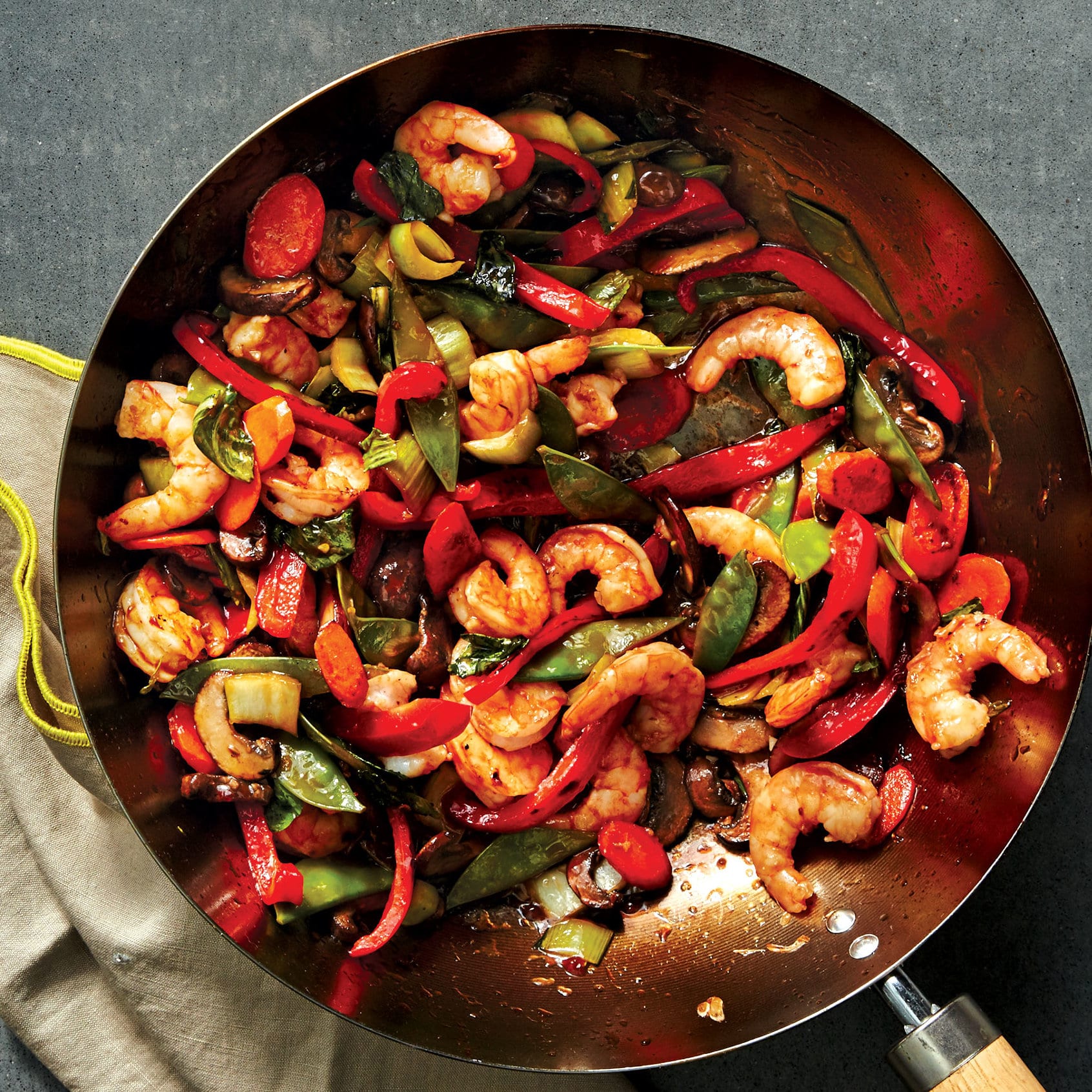 Shrimp and Vegetable Stir-Fry with Ginger and Sesame
