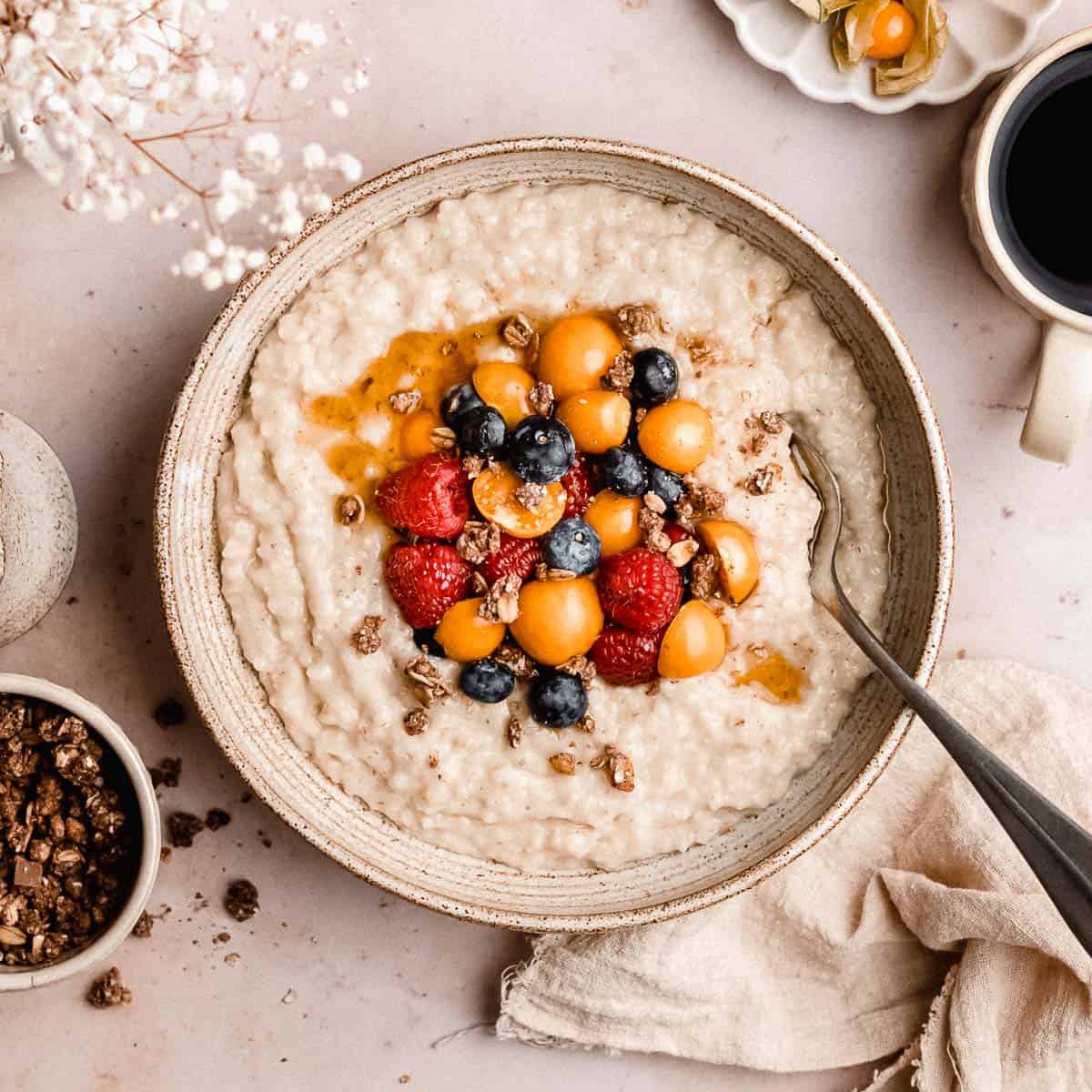 Roasted Barley and Yogurt Porridge