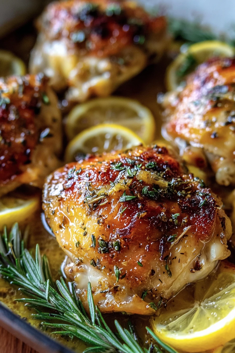 Savory Herb-Roasted Chicken Thighs with Lemon and Thyme