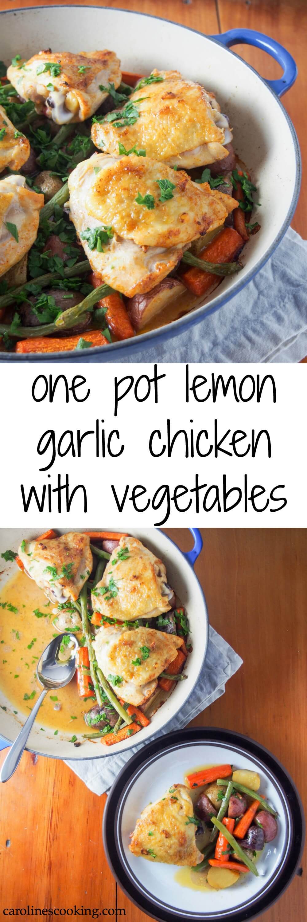 One-Pot Lemon-Garlic Chicken with Root Vegetables