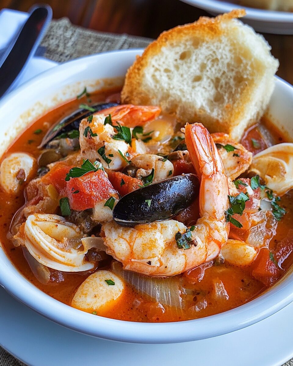 Savory Seafood Stew with Tomatoes and Olives
