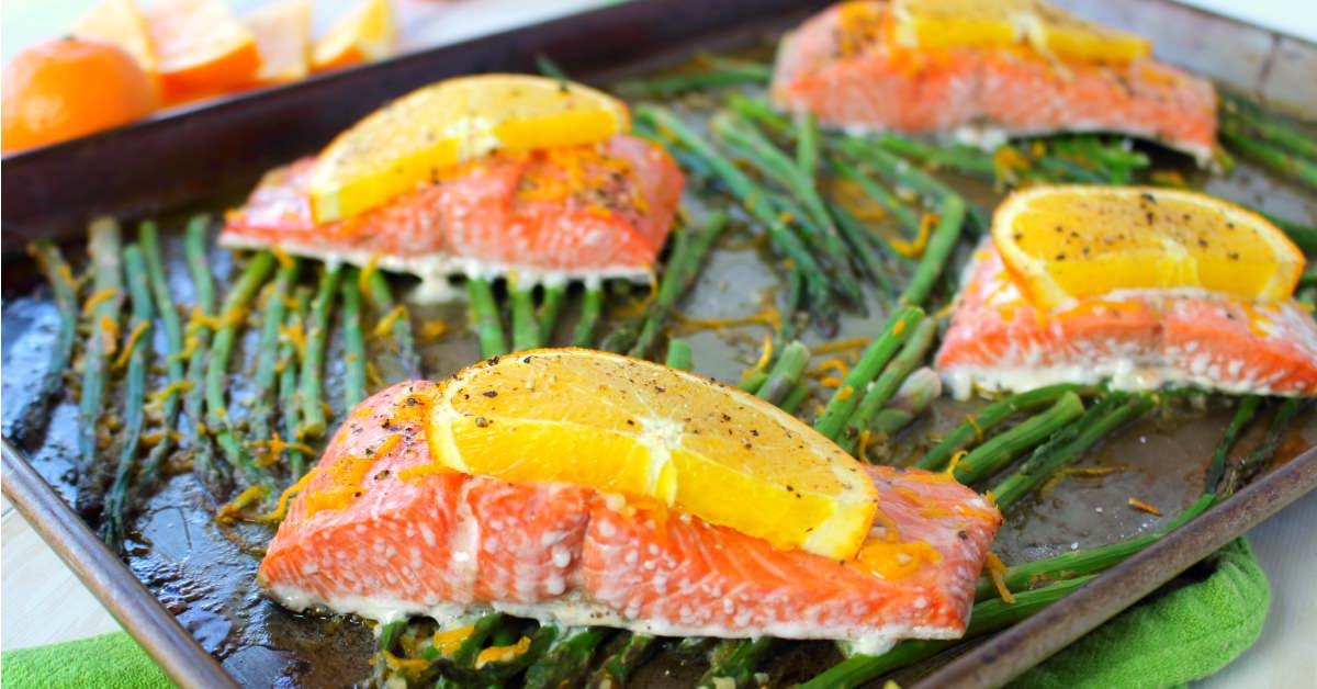 Sheet Pan Citrus-Glazed Salmon with Roasted Asparagus