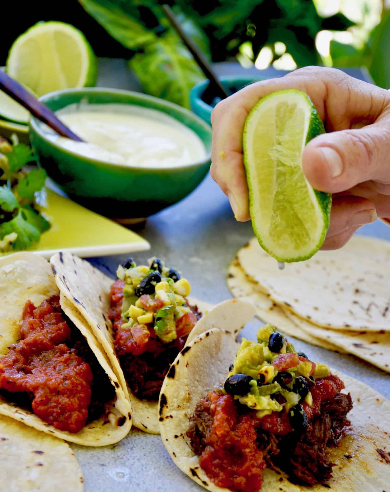 Smoky Tomato Salsa Beef Tacos