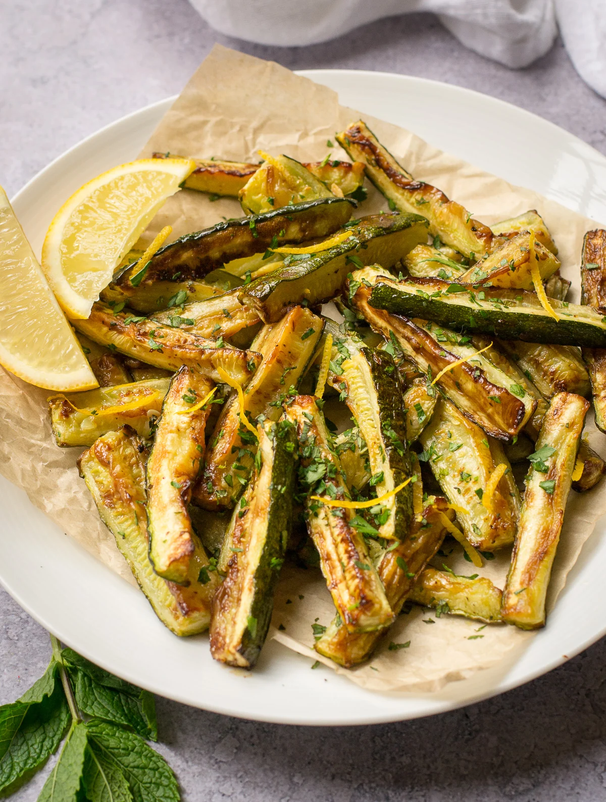 Herb-Roasted Zucchini with Thyme and Lemon