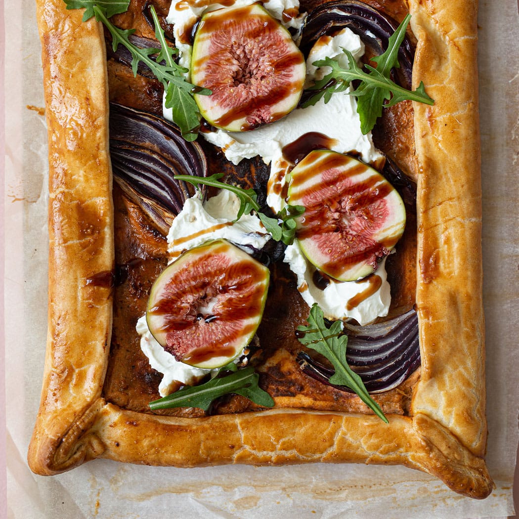 Aged Cheddar and Fig Tart