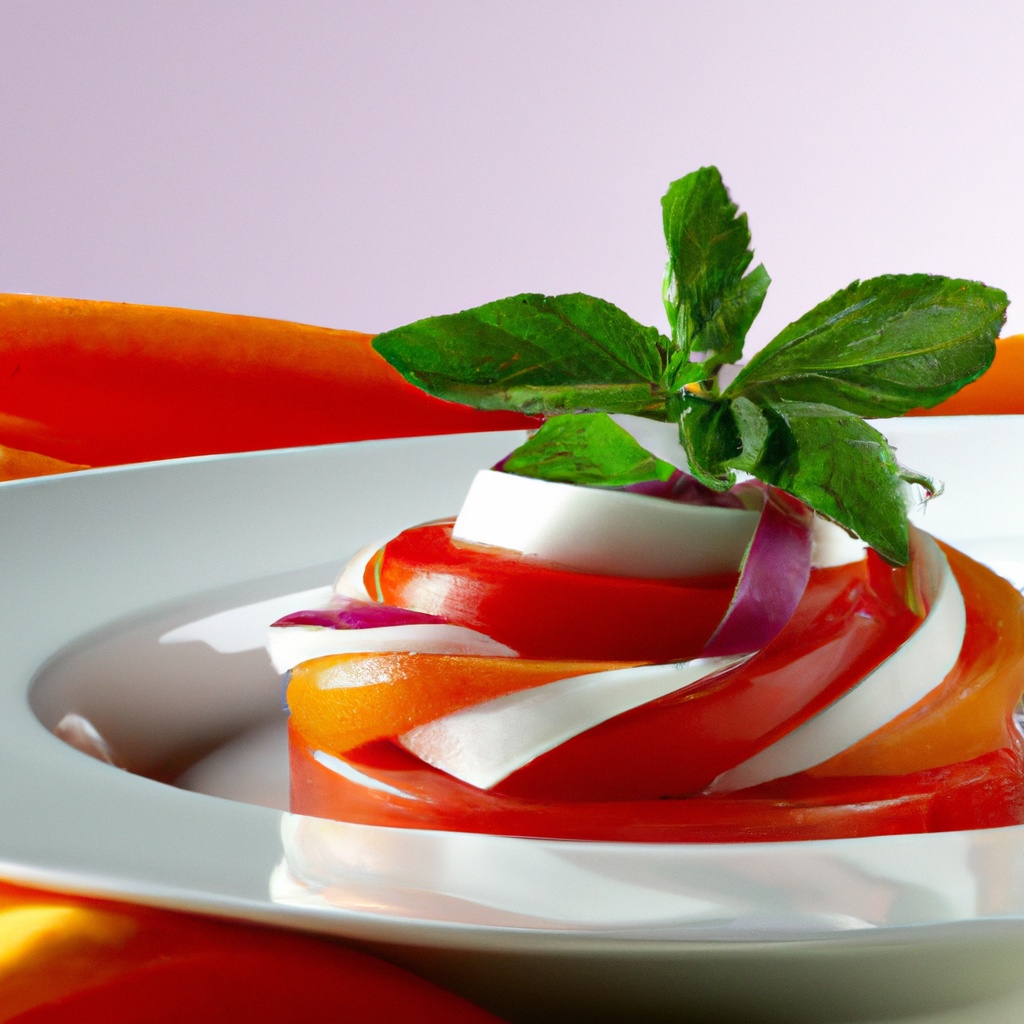 Orange-Bitter Aperol Tomato Salad with Basil