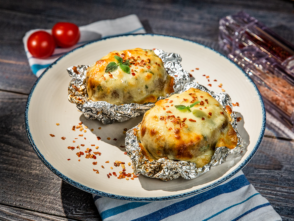 Cheesy Herb-Stuffed Mini Potatoes