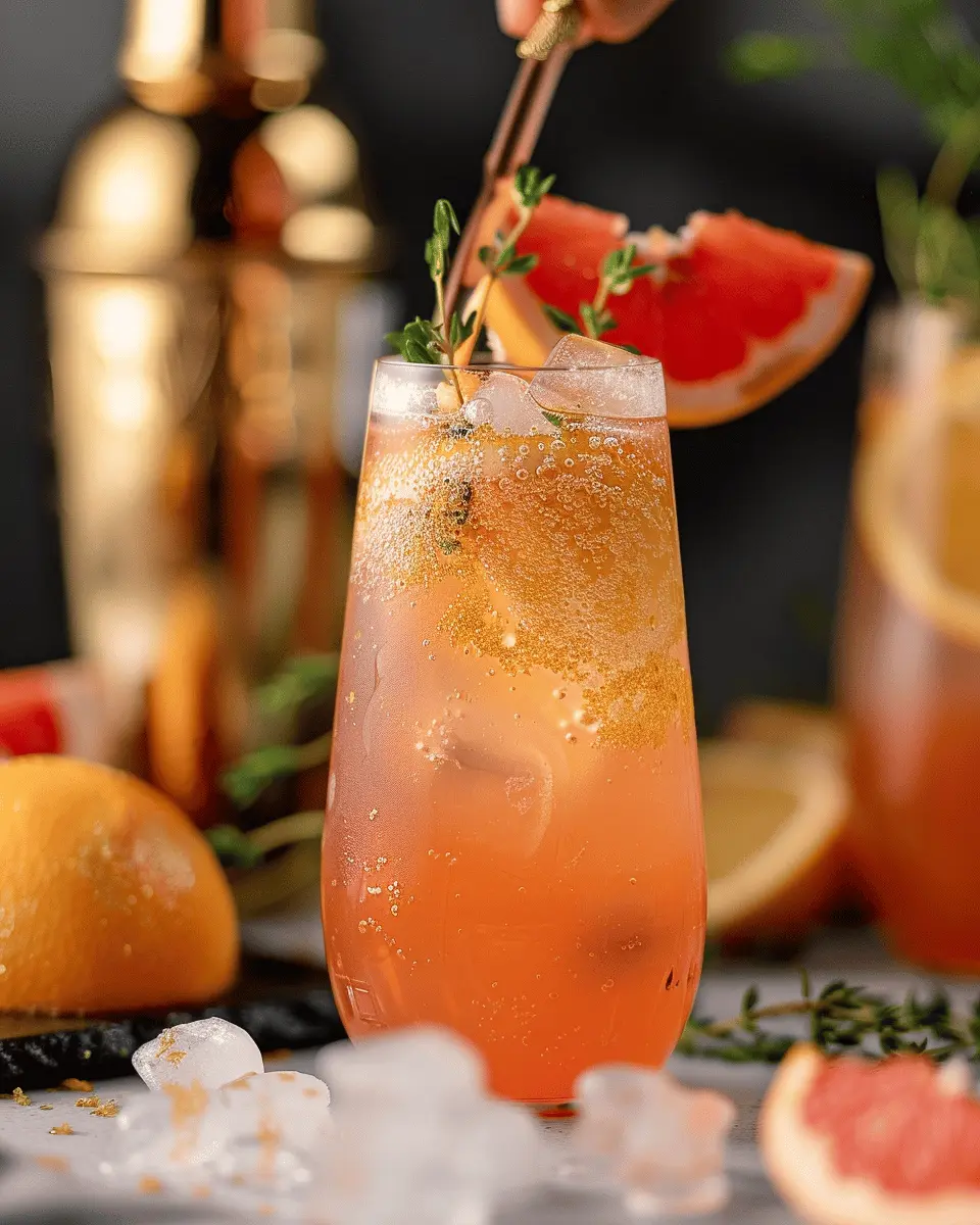 Aperol-Grapefruit Sparkler with Basil