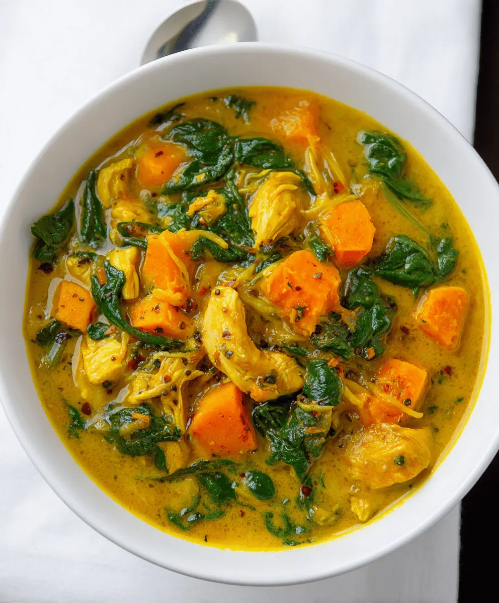 Coconut-Curry Chicken Soup with Sweet Potato