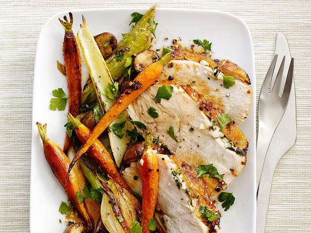 Herb-Crusted Turkey Sausage & Roasted Vegetable Skillet