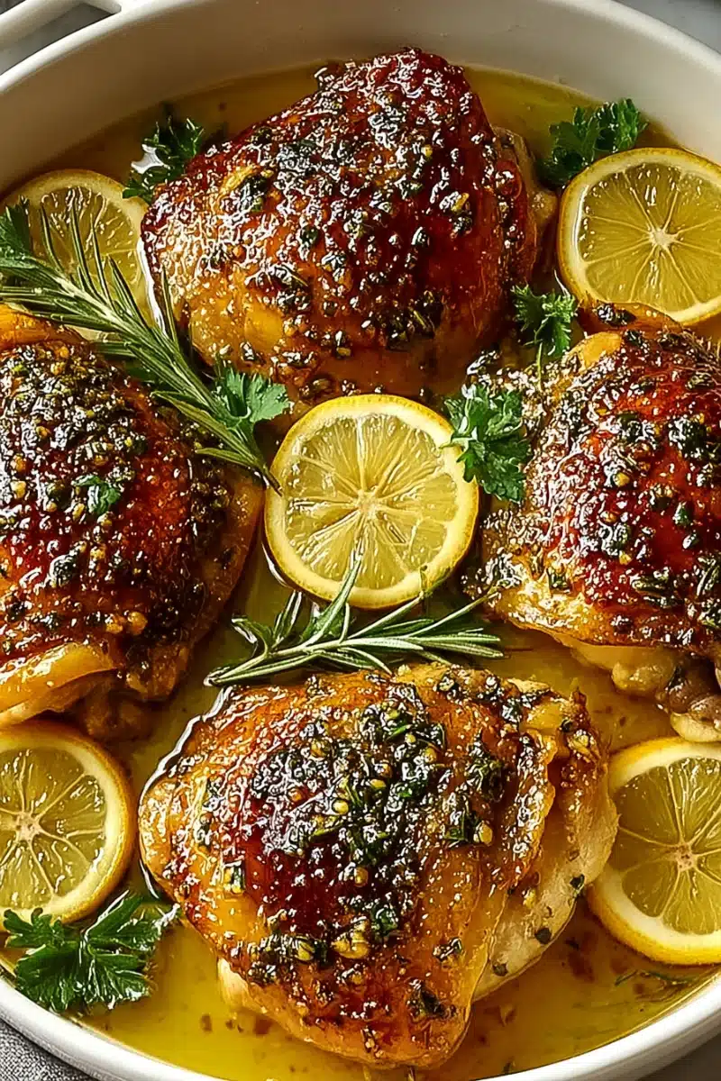 Rosemary-Garlic Herb-Roasted Chicken Thighs