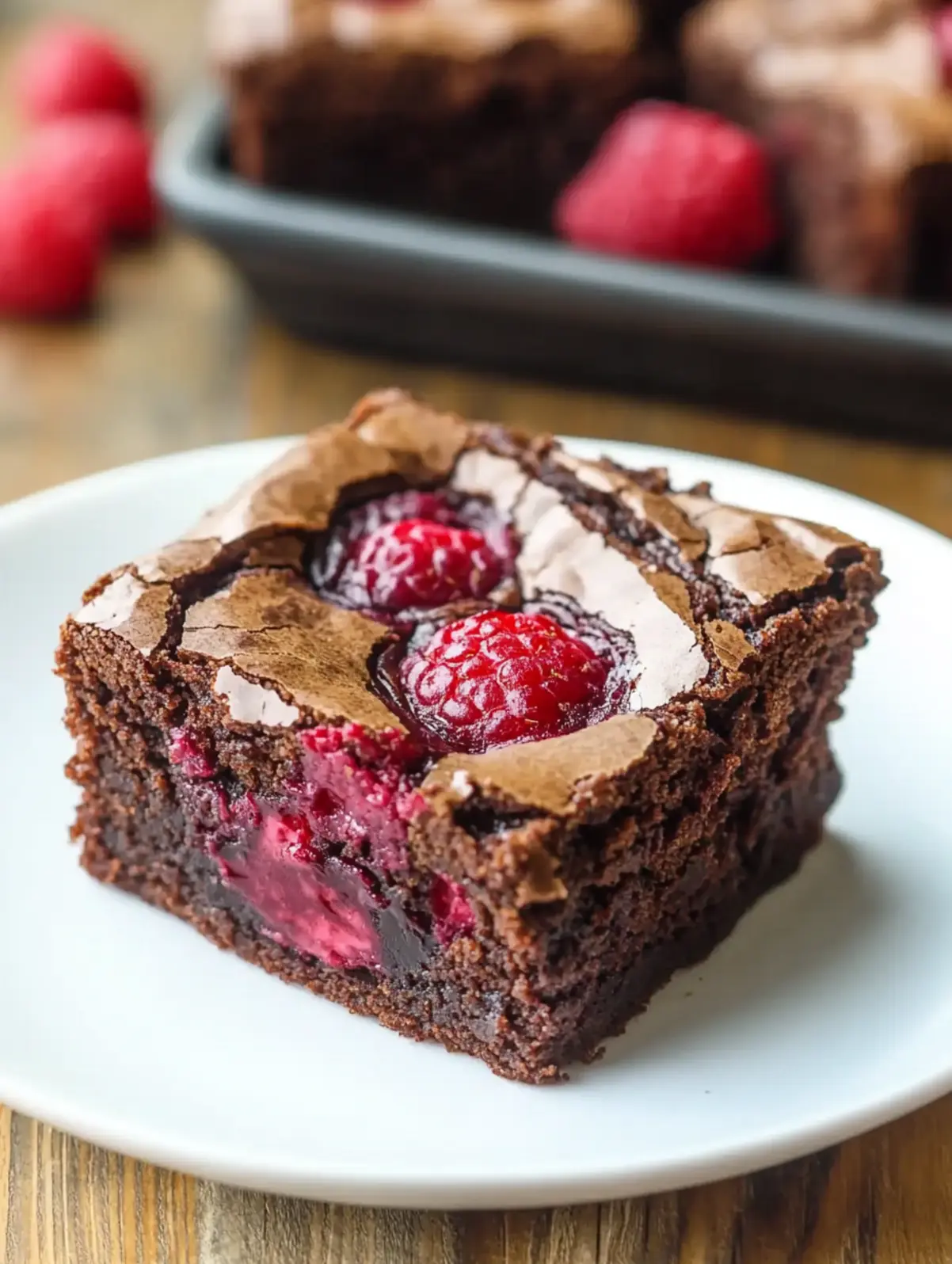 Raspberry Swirl Chocolate Fudge Brownie